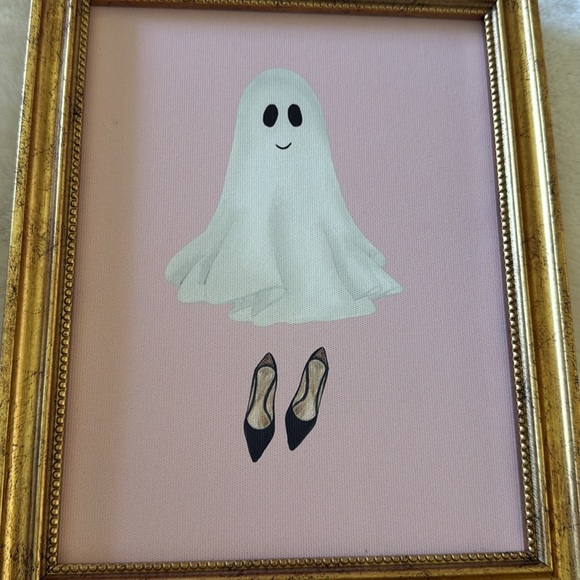 👻Halloween pink ghost with black heels in picture frame👻 - Picture 6 of 8